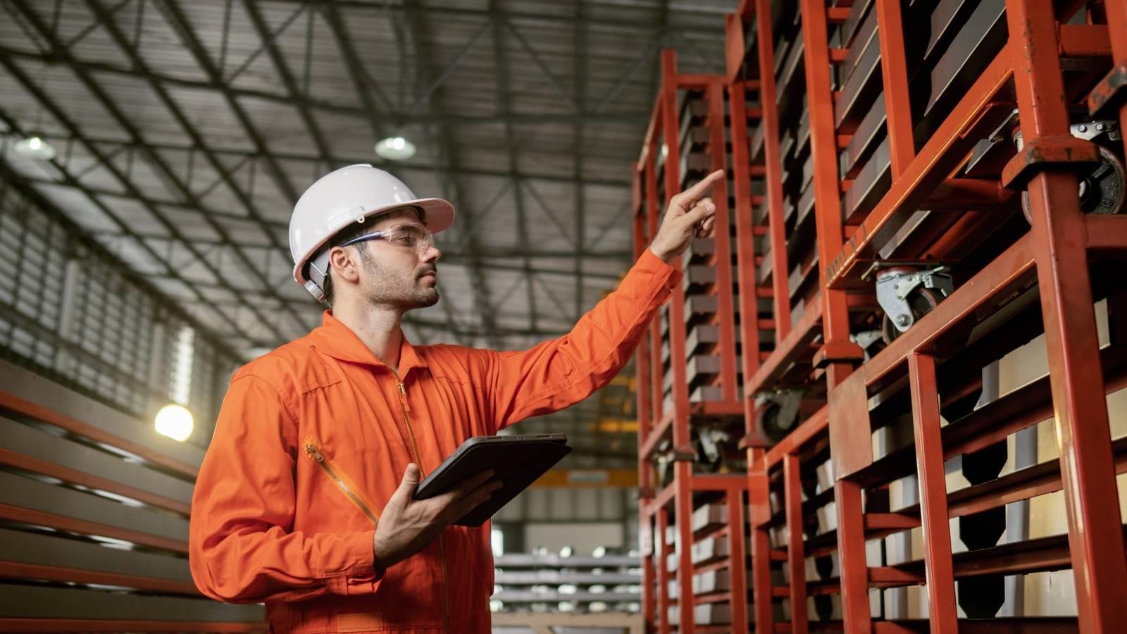 Industrial supervisor coordinating operations